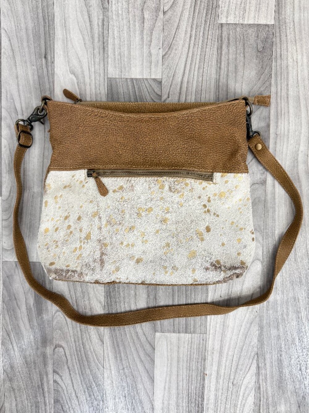 Myra Bag Freethinker Crossbody Bag Cowhide Leather Sassy Western Hide Hair Purse